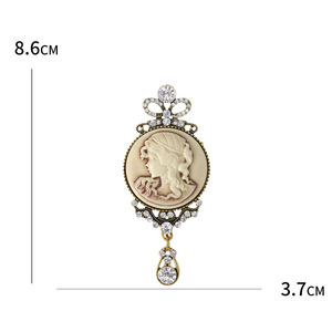 <span class=keywords><strong>Broche</strong></span> <span class=keywords><strong>pendentif</strong></span> vintage en strass, <span class=keywords><strong>broche</strong></span> en alliage pour femmes, <span class=keywords><strong>camée</strong></span> de beauté, <span class=keywords><strong>broche</strong></span> pour mariage, cadeau pour enfants - Product Image 6