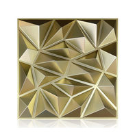 Panneau mural en PVC imperméable et ignifuge 30x30cm 50x50cm avec motif diamant doré, installation facile, moderne pour chambre et couloir