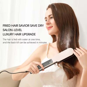 Cepillo Alisador de Pelo a Vapor Personalizado 3 en 1 Peine para Rizar y Alisar de Calentamiento Rápido Peine Caliente Cepillo Eléctrico para el Cabello - Product Image 5