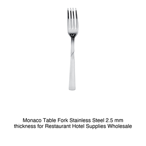 Fourchette de table Monaco en acier inoxydable, épaisseur 2,5 mm, pour restaurants, hôtels, fournitures en gros - Product Image 2