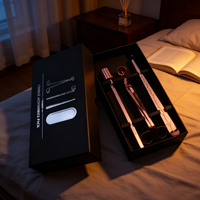Kit de Soins pour Bougies Parfumées de Luxe 3 Pièces Marque Privée OEM – Plateau à Bougies, Coupe-Mèche et Éteignoir Personnalisables – Décoration Maison Moderne