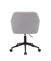 Chaise de bureau moderne en tissu rembourré avec structure métallique, pivotante à 360 degrés, ergonomique, multifonctionnelle, réglable en hauteur, pour la maison et le bureau