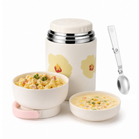 YATAI Thermos alimentaire minimaliste portable en acier inoxydable à isolation sous vide, grande capacité, anti-fuite, pour les voyages et le camping