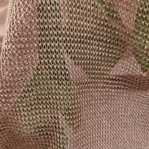 높은 탄성 니트 부드러운 lurex 그물 반짝이 패브릭 금속 4 방법 스트레치 직물 의류 섬유 - Product Image 3