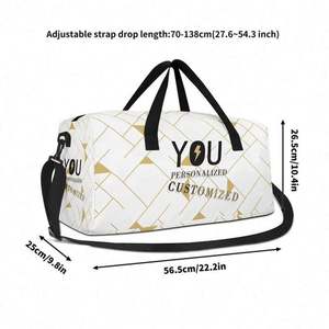 Sac de voyage pliable léger en nylon à grande capacité avec logo personnalisé, idéal pour le sport, le yoga et le rangement de vêtements - Product Image 2