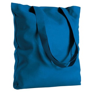Borsa Shopper Lunga in Cotone Cecily 220g Blu Royal Quadrata Casual Promozionale Made in Italy - Product Image 1