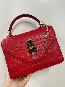 Sac à main en cuir de crocodile pour femme, sac à bandoulière en cuir de crocodile, sac à poignée supérieure en cuir de crocodile - Product Image 4