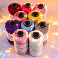 2mm 100% Cotton Eco-Friendly Ring Spun Rope Braid Yarn DIY Crochet Hand Knitting Embroidery Sewing Fancy Texturized Yarn