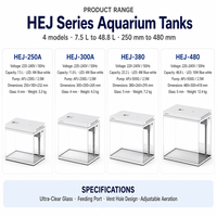 Pompe de filtration intégrée SUNSUN pour aquarium de bureau en verre et plastique avec lampe LED pour poissons Betta - Écologique et durable