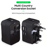 Worldplug Travel Charger Multi Plug Adapter Adaptor Perjalanan Universal Seluruh Dunia dengan USB Tipe C