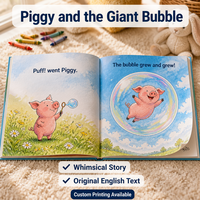 Libro de Cuentos Infantil Personalizado con Ilustraciones en Acuarela, Tapa Dura, para Leer antes de Dormir, Libro de Imágenes para la Educación Temprana