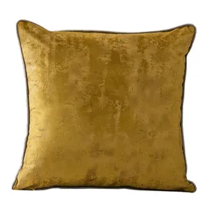 HOT sell luxury gold print velvet cushion pillow covers for sofa and bed
