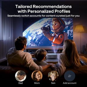 Aurzen Eazze D1G Xách Tay Google TV 4K Hỗ trợ Thông Minh Máy Chiếu Tự Động Tập Trung Keystone Dolby Âm Thanh Máy Chiếu Cho Nhà Ngoài Trời Sử Dụng - Product Image 5