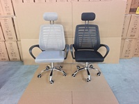 Chaise de bureau ergonomique à prix abordable, entièrement en maille, avec appui-tête réglable pour la maison