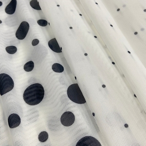 Nhỏ Dot Lưới 91% Polyester 9% Spandex Trong Suốt Đan In Kỹ Thuật Số Điện Lưới Lưới Vải Cho Đồ Bơi Đồ Lót - Product Image 4