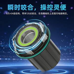 Buje de Bicicleta de Montaña Speedone, 120 Clics, 6 Trinquetes, 54 Dientes, 32H, Eje Pasante, Liberación Rápida, Compatible con Freno de Disco, Brida de 65mm - Product Image 3