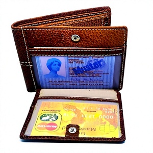 Portefeuille fin pour homme en cuir véritable, haute qualité, personnalisé, étanche, BS INTERNATIONAL, avec logo brodé - Product Image 1