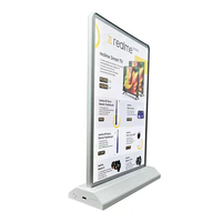 Boîte Lumineuse LED Double Face A5 Basse Consommation pour Menu de Restaurant, Porte-Affiches de Bar et Vitrine de Magasin – Support de Table Publicitaire