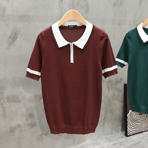 <span class=keywords><strong>Polo</strong></span> a Maniche Corte da Uomo di Nuovo Stile con Revers <span class=keywords><strong>T</strong></span>-<span class=keywords><strong>shirt</strong></span> di Tendenza Ampia Estiva di <span class=keywords><strong>Marca</strong></span> alla Moda a Mezza Manica - Product Image 3