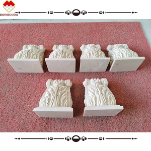 <strong>Architectural</strong> Beige Cream Stone Column Bracket Roman Marble Greek Corinthian Capital Marble Bracket Carving <strong>Corbels</strong> - Product Image 3