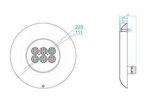 Lumière <span class=keywords><strong>LED</strong></span> RGB étanche IP68 <span class=keywords><strong>pour</strong></span> piscine, lumière sous-marine extérieure AC/DC/24V avec télécommande, intensité réglable <span class=keywords><strong>pour</strong></span> étang et éclairage ponctuel sous-marin - Product Image 6