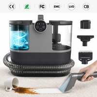 Nettoyeur de tapis portable à vapeur puissant pour nettoyage professionnel des tissus, des canapés et des moquettes, adapté aux surfaces humides et sèches
