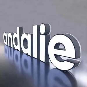 Logo d'entreprise personnalisé imperméable à l'eau, lettres lumineuses imprimées en 3D, enseigne publicitaire extérieure pour restaurant, salon <span class=keywords><strong>de</strong></span> beauté, boutique - Product Image 1