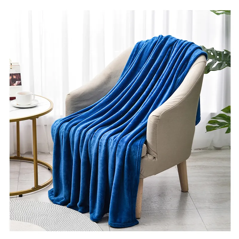 नई डिजाइन शराबी प्रीमियम ऊन कंबल नीले फलालैन कंबल के लिए काटने का निशानवाला फलालैन कपड़े