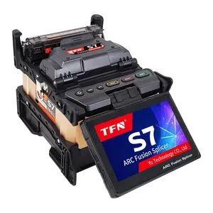 TFN S7 6 Motor 100KM FTTx mesin Splicer las serat optik pemisah Fusi