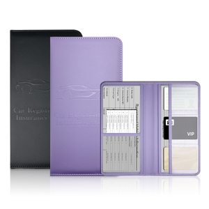 Portadocumenti Personalizzato in PU per <span class=keywords><strong>Auto</strong></span>, Custodia per Libretto di Circolazione e Certificato di Assicurazione - Product Image 2