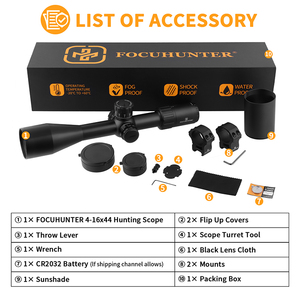 FOCUHUNTER 광학 4-16x44E FFP 빨간색 조명 전술 범위 1000G 충격 방지 제로 리셋 IP67 사냥 망원경 시력 - Product Image 6