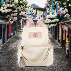 Mochila femenina de peluche suave y elegante de alta calidad, bolso cruzado versátil para viajes. - Product Image 3