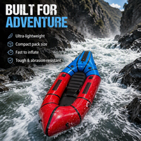 Packraft gonflable ultraléger en TPU 420D pour la randonnée et le kayak, bateau compact dans un sac à dos