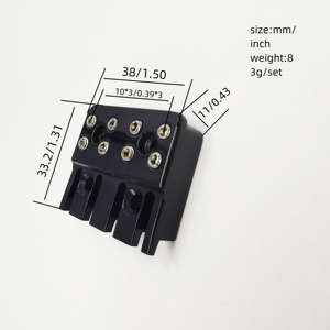 Kit de pont de basse professionnel en métal sans tête à 4 cordes avec système de verrouillage des cordes pour remplacement de basse et accessoires de guitare - Product Image 2