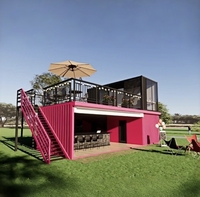 PTH Villa de luxe modulaire en acier léger préfabriquée, certifiée CE, au design contemporain