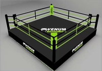 SKYJADE-SPORTS Ring de boxe carré autoportant en acier inoxydable pour utilisation sur sol de salle de sport (d'occasion)