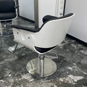 Ajustable en Altura 360° °   Sillón de Barbero Giratorio de Cuero, Silla de Estilismo Moderna y Ecológica <span class=keywords><strong>para</strong></span> Peluquería y Barbería - Product Image 5