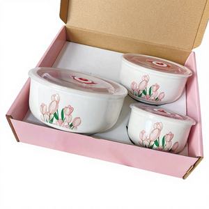 Regalos de Boda para Invitados, Juego de Tazones para Sopa con Tapa, Ecológicos, Resistentes al Calor, Aptos para Microondas y Lavavajillas, Libres de Plomo - Product Image 1