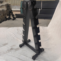 Équipement de fitness, musculation, design en acier, solide, sûr, durable, rangement pour salle de sport à domicile, portable, support pour haltères triangulaires 6 paires