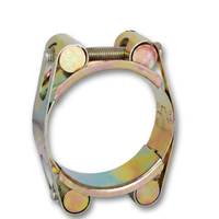 Collier de serrage à double rouleau en T, zingué, haute résistance pour tuyaux d'incendie et de sprinklers