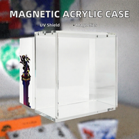 Boîte de protection magnétique transparente en acrylique résistante aux UV pour cartes de jeu de collection