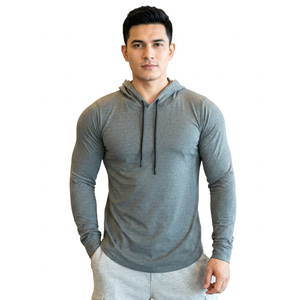 2022 New Arrival Custom Brand Performance Shirts Men's Hoodies Fitness Gym Quick Dry <b>Sweatshirts</b> - Product Image 1