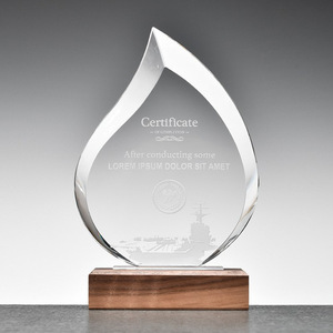 Plaques de récompense tendance en acrylique et MDF, matériau cristallin pour souvenirs de coopération, gravées au laser - Product Image 4