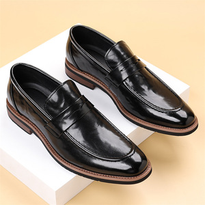 Mocasines de Vestir para Hombre, Parte Superior de PU, Transpirables, Impermeables, Antideslizantes, Cómodos, Resistentes, para Oficina, Bodas, Suela de Goma - Product Image 3