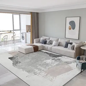 可洗抽象区域地毯Tapis Doux绿松石豪华地毯和地毯客厅大尺寸