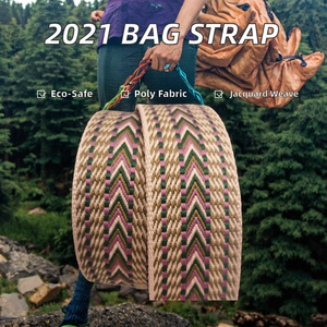 Liman <span class=keywords><strong>2021</strong></span> nuevo estilo 2 ''Jacquard 100% correas de poliéster patrón en forma de V de doble cara Correa ecológica para bolsas de ropa - Product Image 2