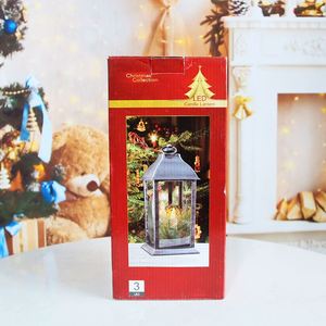 Lanterne décorative de Noël vintage, lanterne suspendue d'intérieur à LED blanc chaud vacillante sans flamme, alimentée par piles - Product Image 6