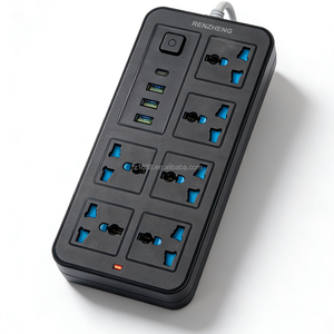 <span class=keywords><strong>Regleta</strong></span> de Enchufes con Cable de Extensión de 6 Tomas, Enchufe con 3 Puertos USB y 1 Puerto Tipo-C, Cable de Extensión Resistente de 3 Metros y 2000W - Product Image 3
