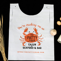 Bavoirs jetables personnalisés pour homard, OEM, bavoirs jetables pour homard et crabe, bavoirs jetables pour fruits de mer pour adultes, pour la consommation
