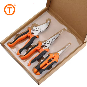 Lot de 3 lames en acier inoxydable Outil de récolte manuelle du raisin Sécateur d'arbre Sécateur de jardin Ciseaux d'élagage Set de cisailles - Product Image 1